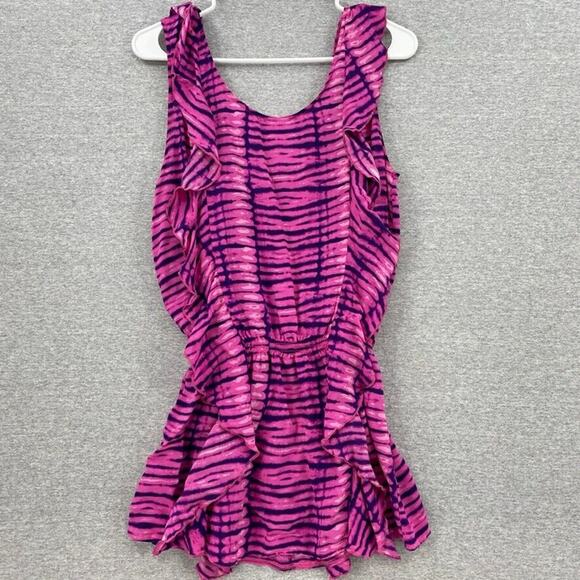 Victorias Secret Dress Womens Small Pink Tie Dye Mini Sleeveless Cover Up Beach - Picture 1 of 12